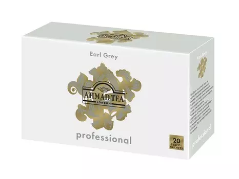 Чай "Ahmad Tea Professional", Эрл Грей, чёрный, листовой, в пакетах для чайников, 20х5г Упаковка - 24 шт.