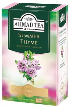 Чай "Ahmad Tea" Summer Thyme Летний Чабрец, чёрный с чабрецом, листовой, 100г Штука