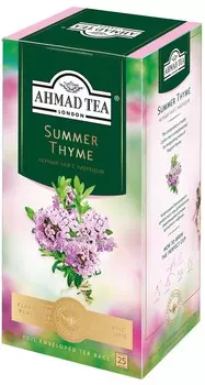 Чай "Ahmad Tea" Summer Thyme Летний Чабрец, чёрный, с чабрецом, в пакетиках с ярлычками в конвертах из фольги 25х1,5г Упаковка - 12 шт.