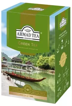 Чай "Ahmad Tea" Зелёный чай, листовой, 200г Упаковка - 12 шт.