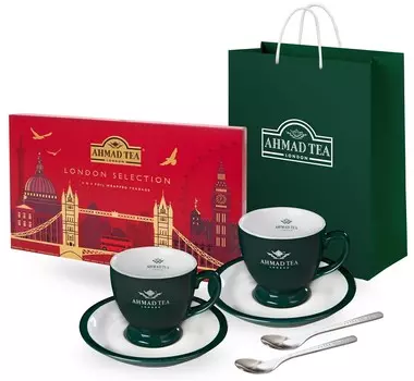 Подарочный набор чая и посуды от "Ahmad Tea" "Классические вкусы"