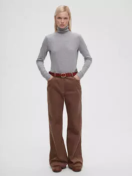 Брюки клеш и вельвета женские, цвет – песочный