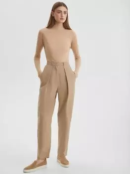Брюки с защипом S, бежевый