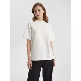 Футболка оверсайз из плотного хлопка L, молочный