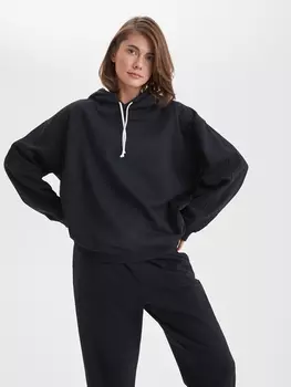 Худи из футера M/L, черный