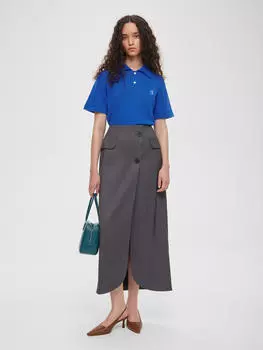 Юбка макси женская, цвет – серый