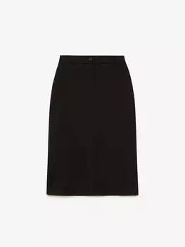 Юбка миди прямая XS, черный