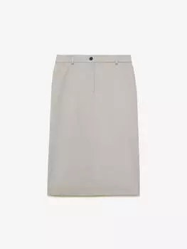 Юбка миди прямая XS, светло-серый