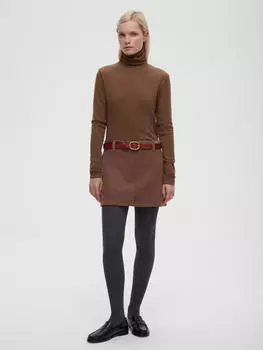 Юбка-мини из вельвета, цвет – песочный