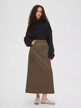 Юбка женская макси, цвет – кофейный