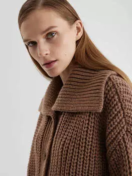 Кардиган Funky на пуговицах с воротником, кофейный