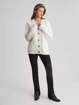 Кардиган Funky с карманами, белый