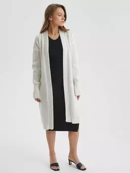 Кардиган удлиненный, белый