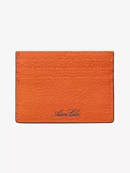 Картхолдер из натуральной кожи, цвет – оранжевый