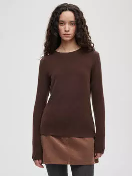 Лонгслив 0148 L, коричневый