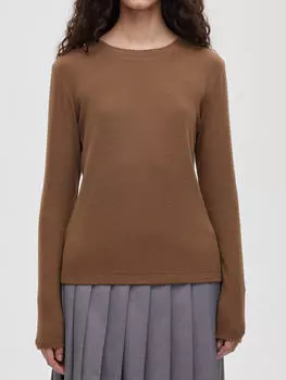 Лонгслив 0148 M, светло-коричневый