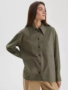 Рубашка с нагрудными карманами XS, хаки