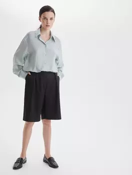 Рубашка свободного кроя из вискозы XS, ментол