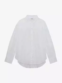 Рубашка свободного кроя с защипами XS/S, белый