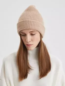 Шапка-бини, бежевый