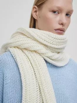 Шарф, молочный