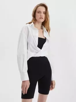 Шорты в рубчик из вискозы M/L, черный