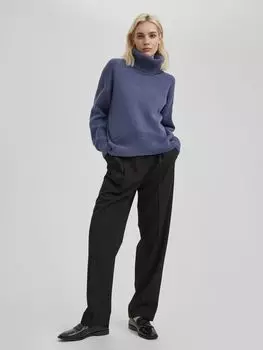 Свитер с высоким воротом, синий
