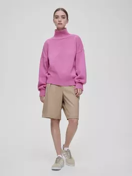 Свитер свободного кроя, розовая фуксия