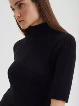 Топ лапша женский с коротким рукавом, цвет – черный