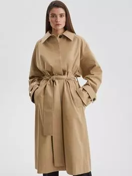 Тренч свободного кроя L, бежевый