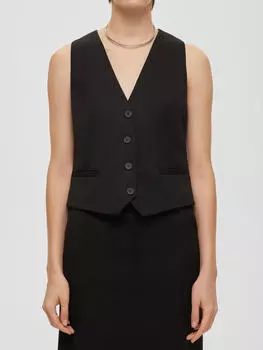 Жилет из костюмной ткани L, черный