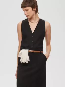 Жилет из костюмной ткани S, черный