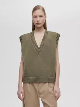 Жилет с V-образным вырезом M/L, светлый хаки