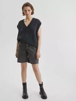 Жилет с V-образным вырезом XS/S, антрацит