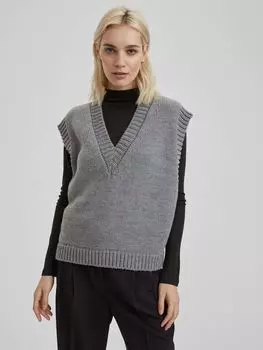 Жилет с V-образным вырезом XS/S, серый