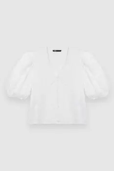 Белая вышитая блузка