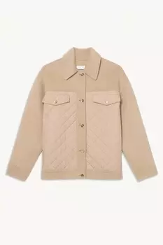 Бежевая куртка из шерсти