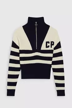 Черно-белая водолазка на молнии Maurine