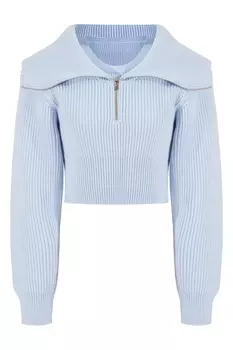 Голубой джемпер на молнии La maille Risoul