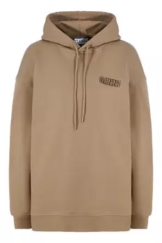Коричневое худи с логотипом