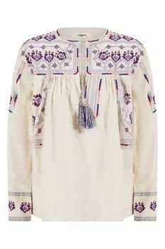 Кремовая блузка с вышивкой Treya