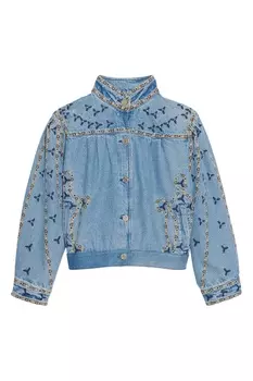 Куртка из денима с вышивкой