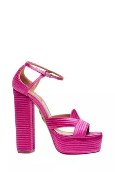 Сатиновые босоножки Ava Plateau 140