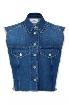 Синий жилет из денима Tyra