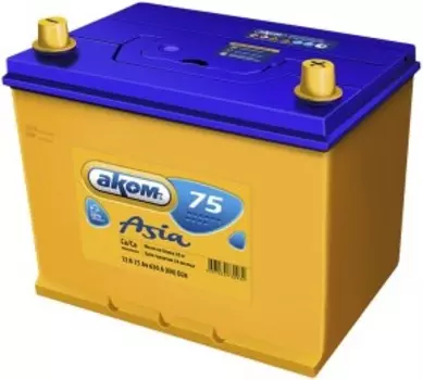 ASIA 75R630А Обратная полярность 75 Ач (260x173x225)