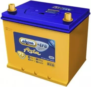 ASIA EFB 75R750А Обратная полярность 75 Ач (260x173x225)