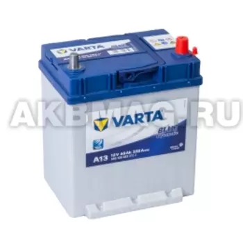 Blue A13 (40R) 330А Обратная полярность 40 Ач (187x140x227)