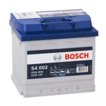 BOSCH S4 002 (52R) 470А Обратная полярность 52 Ач (207x175x190)