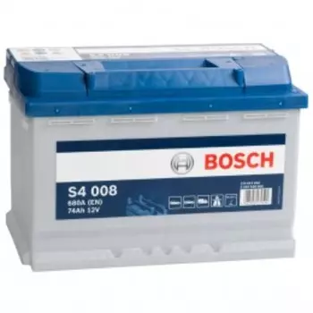 BOSCH S4 008 (74R) 680А Обратная полярность 74 Ач (278x175x190)