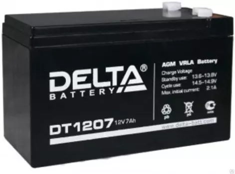 Delta DT 120750А Обратная полярность 7 Ач (151x65x102)